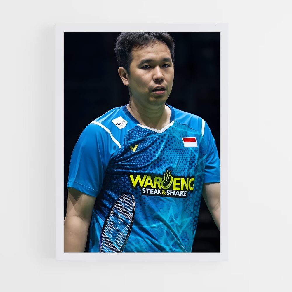 Poster Ace en Bleu – affiche Badminton (vue 3)